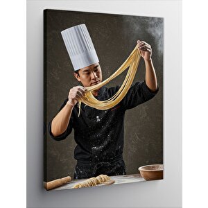 Kanvas Tablo Şef Ve Taze Makarna 70x100 cm