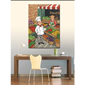 Kanvas Tablo Pazar Yeri Ve Şefler 50x70 cm