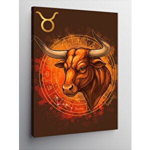 Kanvas Tablo Boğa Burcu İllüstrasyonu 50x70 cm