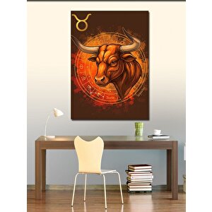 Kanvas Tablo Boğa Burcu İllüstrasyonu 50x70 cm
