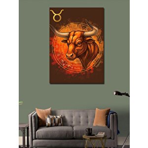 Kanvas Tablo Boğa Burcu İllüstrasyonu 50x70 cm