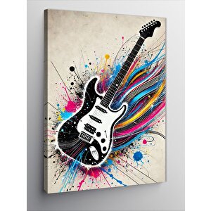 Kanvas Tablo Elektrik Gitarın Coşkusu 100x140 cm
