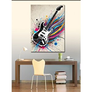 Kanvas Tablo Elektrik Gitarın Coşkusu 100x140 cm