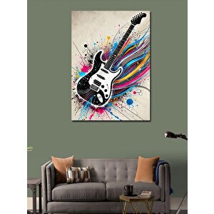 Kanvas Tablo Elektrik Gitarın Coşkusu 100x140 cm