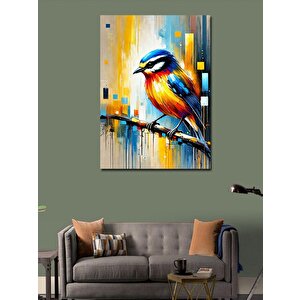 Kanvas Tablo Suluboya Kuş Tasarımı 100x140 cm