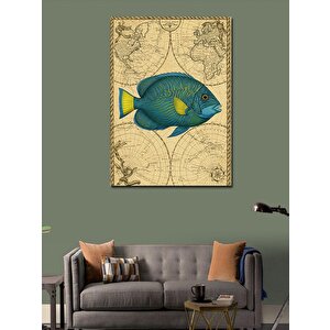 Kanvas Tablo Tropik Denizden Balık 50x70 cm