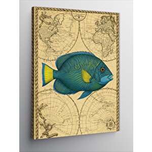 Kanvas Tablo Tropik Denizden Balık 100x140 cm