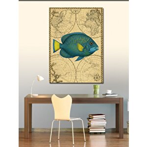 Kanvas Tablo Tropik Denizden Balık 100x140 cm