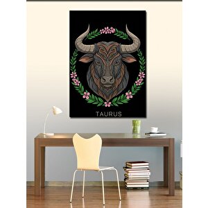 Kanvas Tablo Boğa Burcu Deseni 70x100 cm