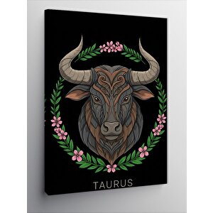 Kanvas Tablo Boğa Burcu Deseni 100x140 cm