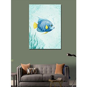Kanvas Tablo Tropik Balık Çizimi 50x70 cm