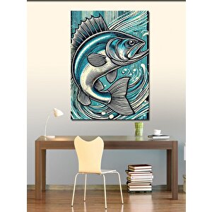 Kanvas Tablo Büyük Balık Motifi 70x100 cm