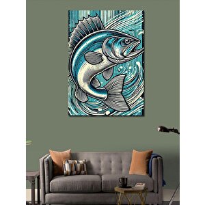 Kanvas Tablo Büyük Balık Motifi 70x100 cm
