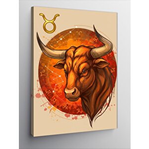 Kanvas Tablo Boğa Burcu Sembolü 70x100 cm