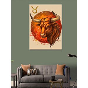 Kanvas Tablo Boğa Burcu Sembolü 70x100 cm