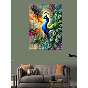Kanvas Tablo Tavus Kuşu Resmi 70x100 cm