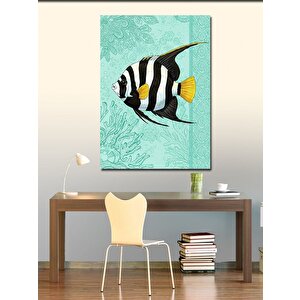 Kanvas Tablo Tropikal Balık Çizimi 70x100 cm