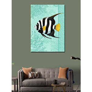 Kanvas Tablo Tropikal Balık Çizimi 70x100 cm