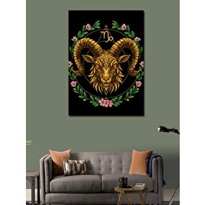 Kanvas Tablo Oğlak Burcu Motifi 100x140 cm