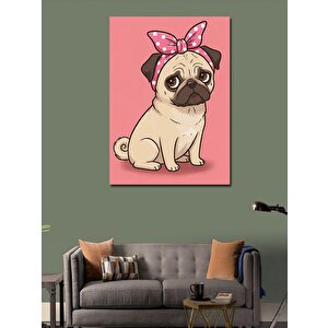 Kanvas Tablo Sevimli Pug Köpek 100x140 cm