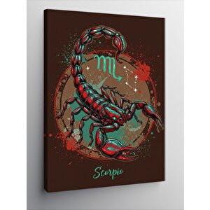 Kanvas Tablo Akrep Burcu İllüstrasyonu (scorpio) 50x70 cm
