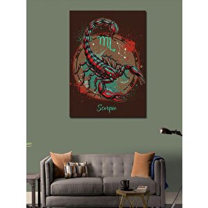 Kanvas Tablo Akrep Burcu İllüstrasyonu (scorpio) 50x70 cm