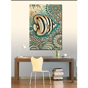 Kanvas Tablo Sanatsal Balık Deseni 50x70 cm