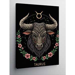 Kanvas Tablo Boğa Burcu İllüstrasyonu 70x100 cm