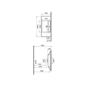 Vitra İntegra Etajerli Lavabo 100 Cm 7057b003-0001