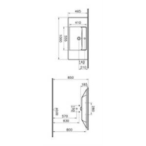Vitra İntegra Etajerli Lavabo 100 Cm 7057b003-0001