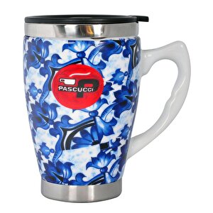 Andoutdoor And333 İçi Çelik Dışı Desenli Seramik Kupa Mug