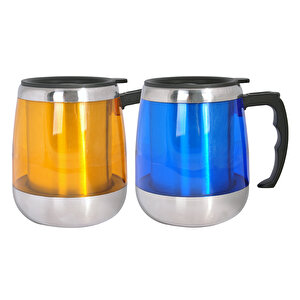 Andoutdoor Andd16 İçi Çelik Dışı Mika Kupa Mug-Sarı