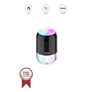Torima H6 Siyah 200ml Ultrasonik Renkli Hava Nemlendirici Buhar Makinesi Ve Aroma Difüzörü