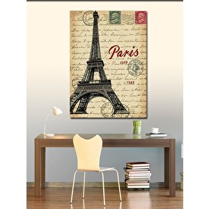 Kanvas Tablo Paris Ve Zarif Çizim 70x100 cm