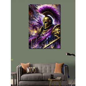 Kanvas Tablo Antik Savaşçı Ve Mor Tüyler 50x70 cm