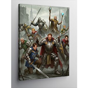 Kanvas Tablo Ortaçağ Savaşçıları Ve Macera 50x70 cm