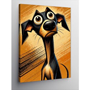 Kanvas Tablo Üzgün Köpek Portresi 100x140 cm