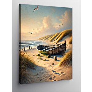 Kanvas Tablo Kumsal Ve Huzur Veren Tekne 100x140 cm