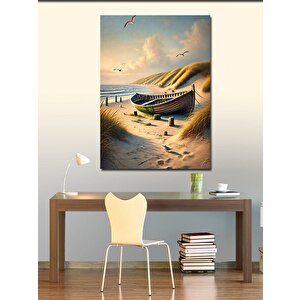 Kanvas Tablo Kumsal Ve Huzur Veren Tekne 100x140 cm