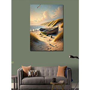 Kanvas Tablo Kumsal Ve Huzur Veren Tekne 100x140 cm