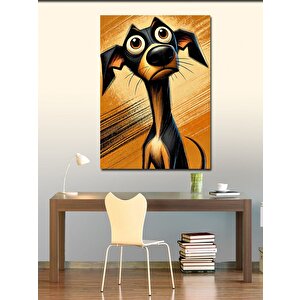 Kanvas Tablo Üzgün Köpek Portresi 70x100 cm