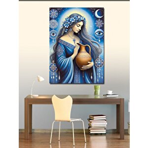 Kanvas Tablo Ayışığında Kadın Ve Çömlek 50x70 cm