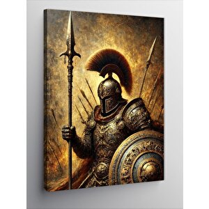 Kanvas Tablo Zırhlı Savaşçı Portresi 100x140 cm