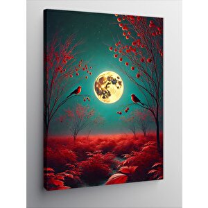 Kanvas Tablo Ay Işığında Orman 100x140 cm