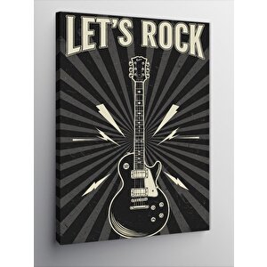Kanvas Tablo Elektro Gitar Posteri 70x100 cm