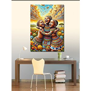 Kanvas Tablo Gülümseyen Çocuklar Grubu 50x70 cm