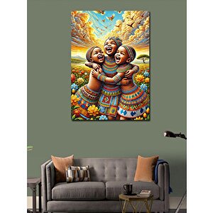 Kanvas Tablo Gülümseyen Çocuklar Grubu 50x70 cm