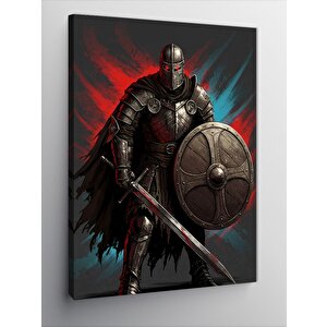 Kanvas Tablo Kalkanlı Karanlık Şövalye 50x70 cm