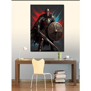 Kanvas Tablo Kalkanlı Karanlık Şövalye 50x70 cm
