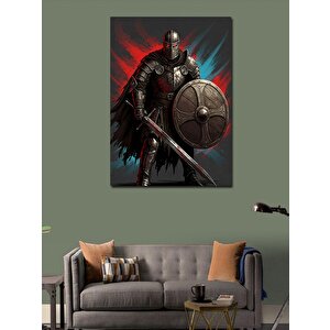 Kanvas Tablo Kalkanlı Karanlık Şövalye 50x70 cm
